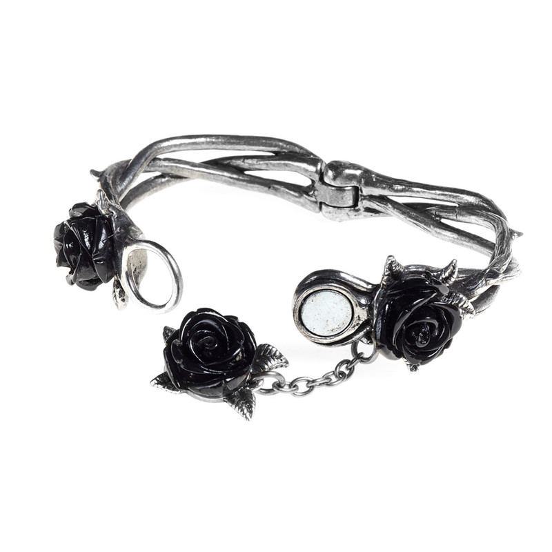 Alchemy Gothic Wild Black Rose Bracelet - Image 2