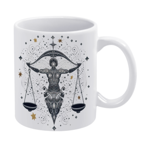 Libra 11 Oz Ceramic Coffee Mug 2 Sides Print Designs