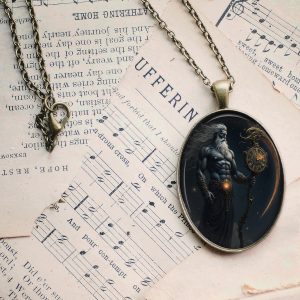 Saturn Time Master Glass Pendant