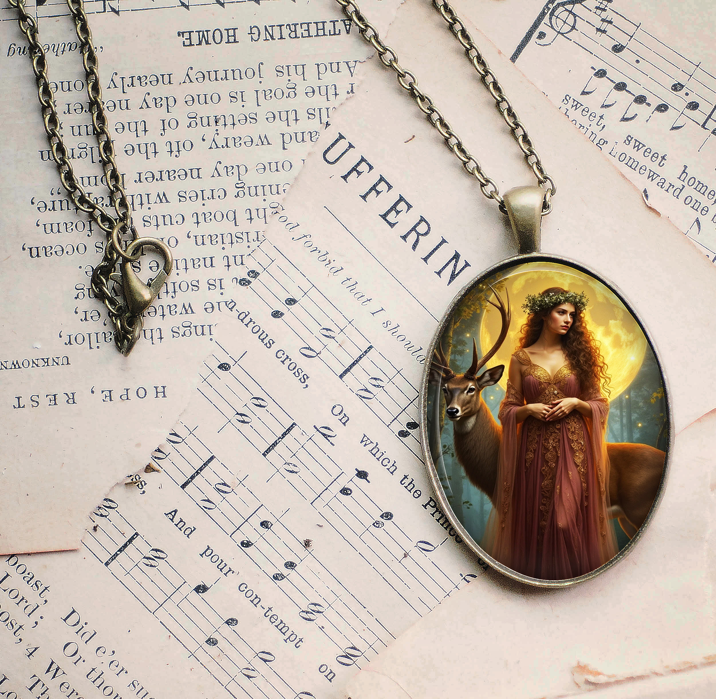 Artemis Handcrafted Glass Pendant