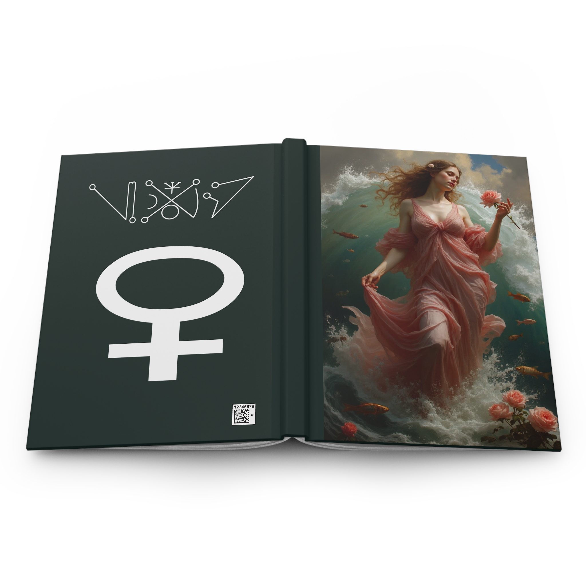Venus Waves Hardcover Journal - Matte Finish