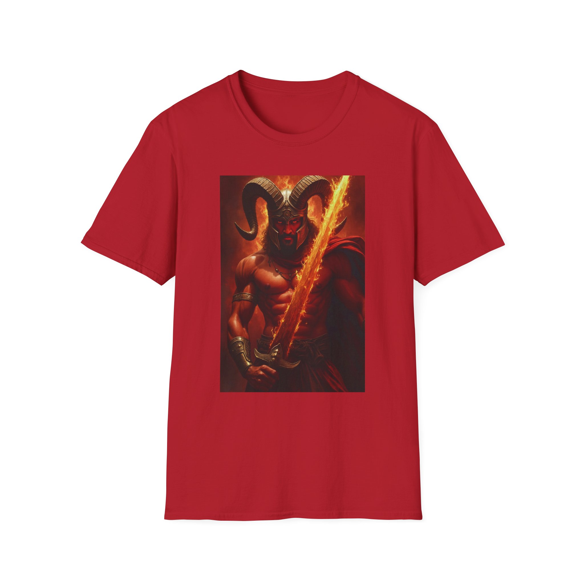Epic Demon Warrior T-Shirt | Unisex Softstyle Graphic Tee