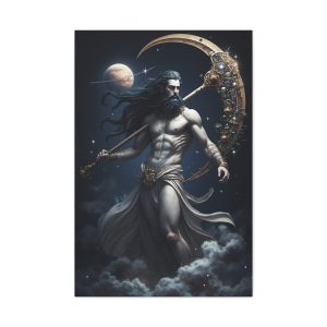 Dark Saturn Canvas Wall Art
