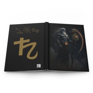 Father Saturn with Scythe Hardcover Journal - Matte Finish