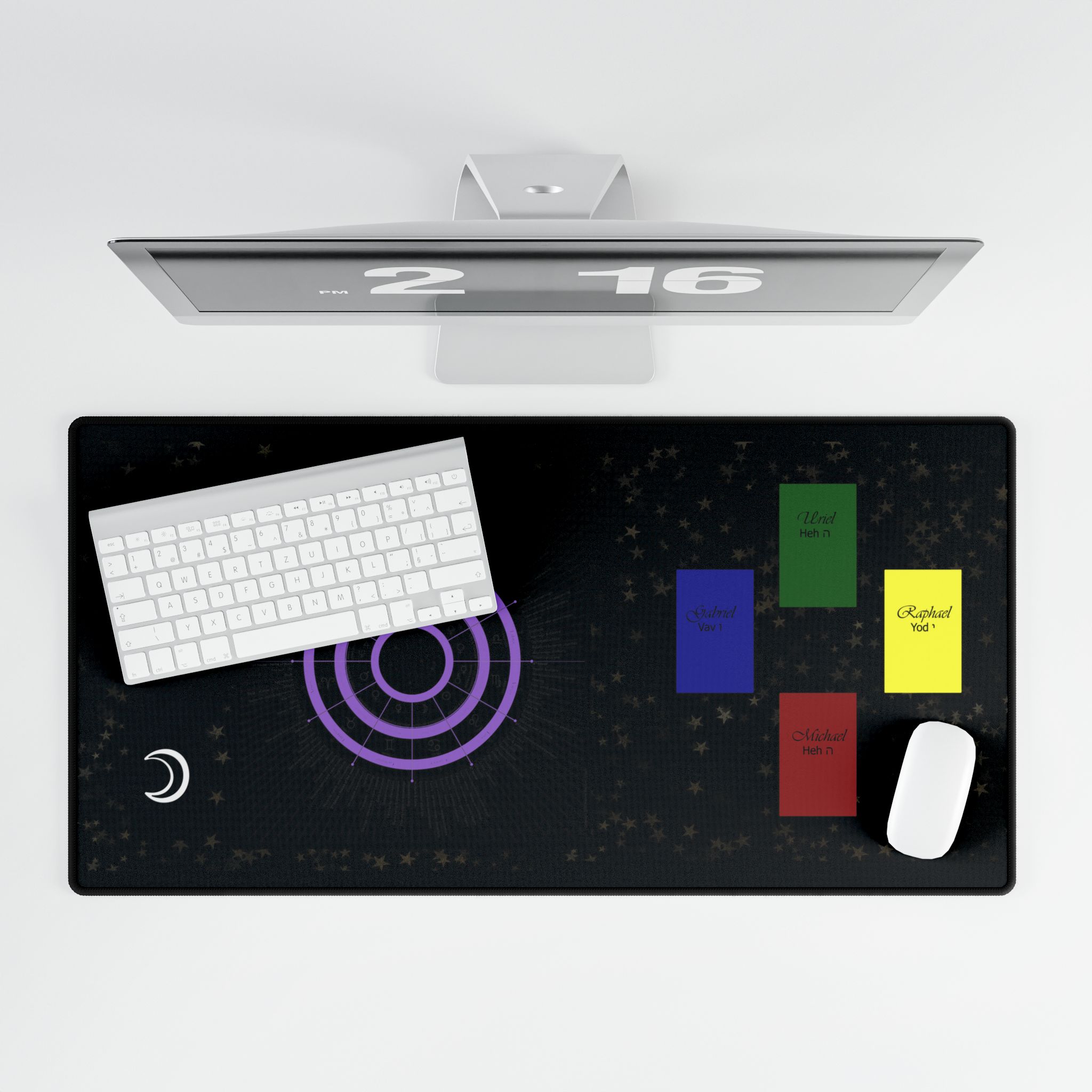 Astrology Desk Mat — Cosmic Planner Layout with Planet Symbols & Colorful Tarot Cards - Image 4